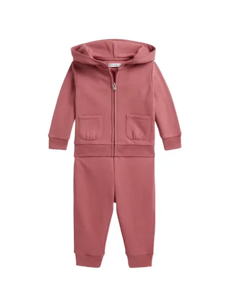 Bluza z kapturem dziecięca Polo Ralph Lauren różowa