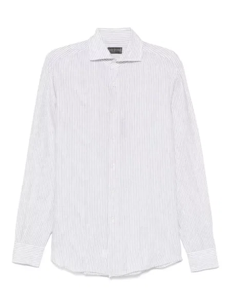 Pruhovaná košile Dell'oglio šedá