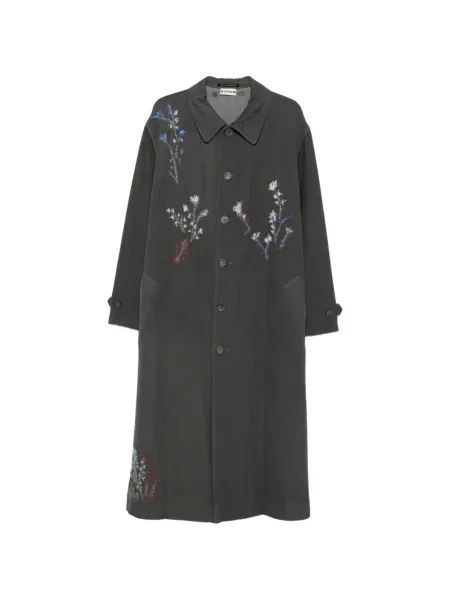 Květinový retro kabát A.n.g.e.l.o. Vintage Upcycling šedý