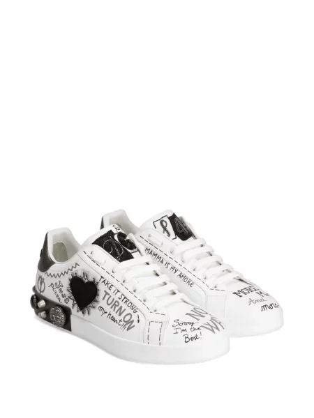 Sneakerși Dolce & Gabbana Portofino alb