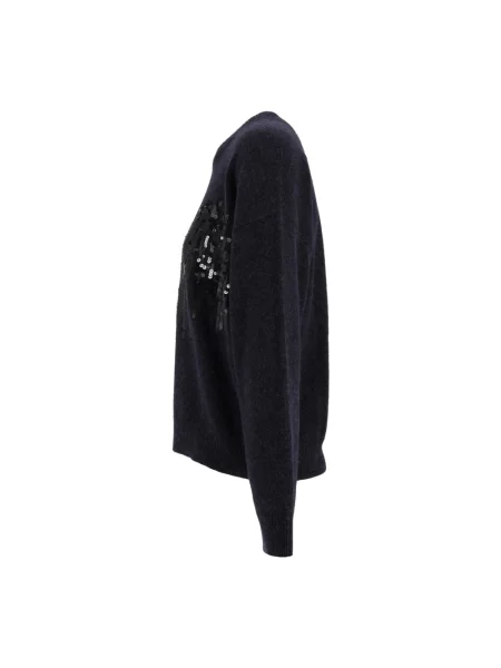 Dzianinowy sweter Peserico niebieski