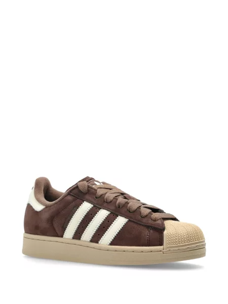 Pantaloni Adidas cu șireturi din dantelă maro