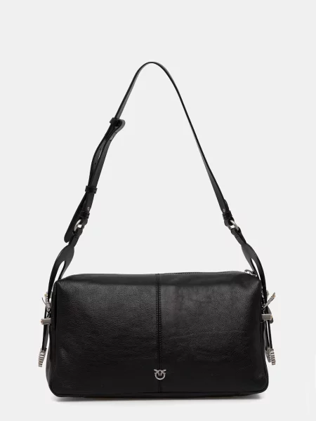Pinko geantă shopper pentru femei din piele negru