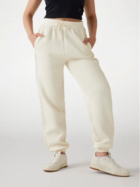 Guess Pantaloni trening Écru alb
