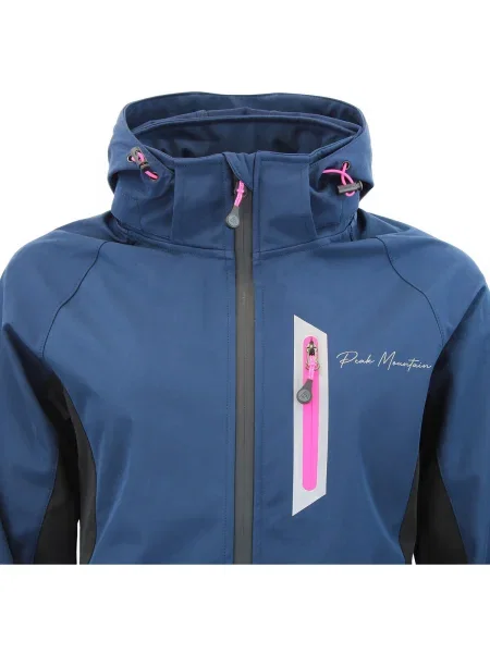 Geacă Peak Mountain softshell albastru
