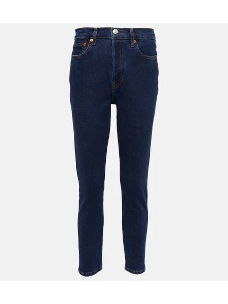Cropp blugi skinny Re/done cu talie înaltă albastru