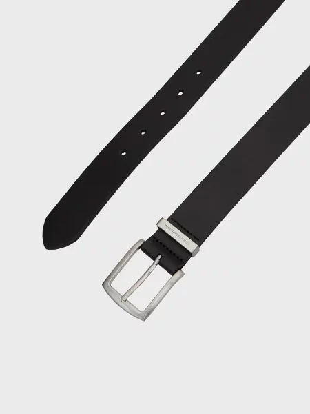 Кожаный ремень Tommy Hilfiger черный