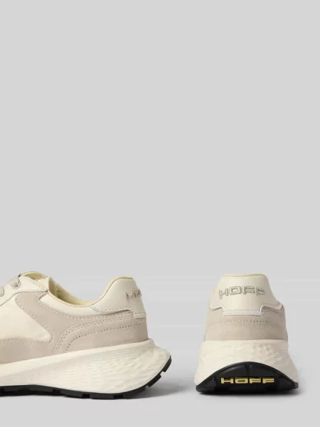 Sneakersy z mieszanki skóry z detalem z logo model ‘City’ Hoff białe