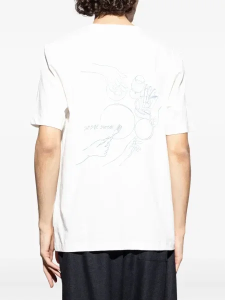 Tricou Samsøe Samsøe cu imagine alb