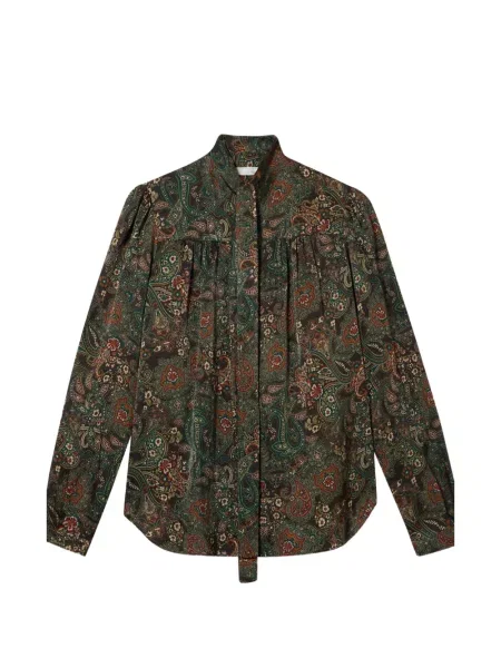 Bluză Brooks Brothers cu imagine cu model paisley maro