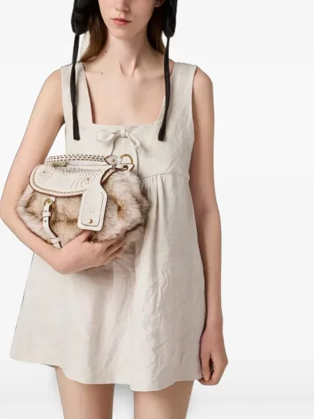 Кожена чанта Miu Miu