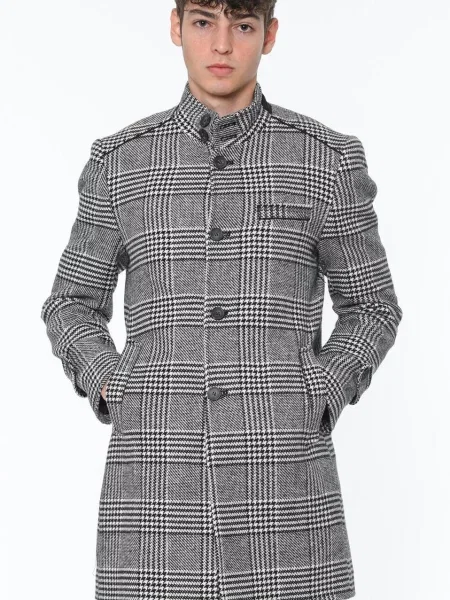 Palton Dewberry cu imagine negru