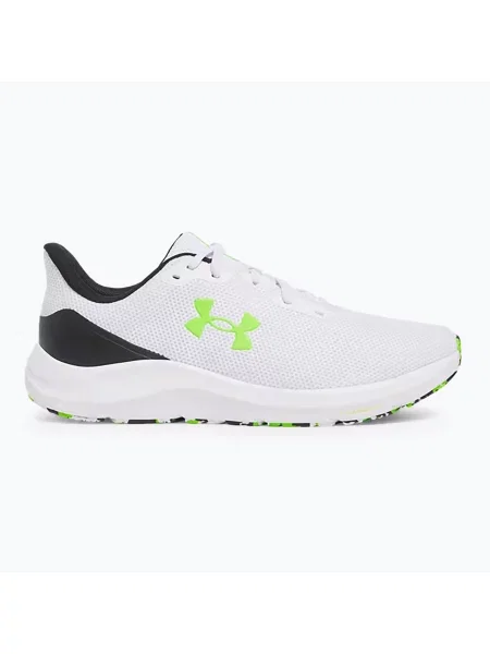 Buty do biegania Under Armour Charged Pursuit 4 white/black/hyper green białe
