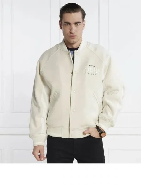 Tommy Jeans Căptușită geacă bomber cu adaos de lână bej