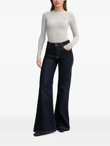 Prugaste hlače Polo Ralph Lauren na rese plava