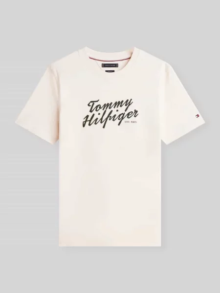 T-shirt o kroju regular fit z czystej bawełny Tommy Hilfiger