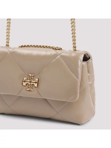 Torebka crossbody Tory Burch skórzana biznesowa beżowa