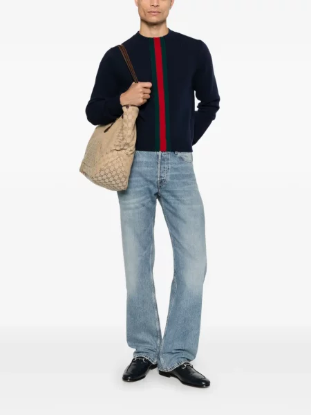 Pulover Gucci cu dungi albastru