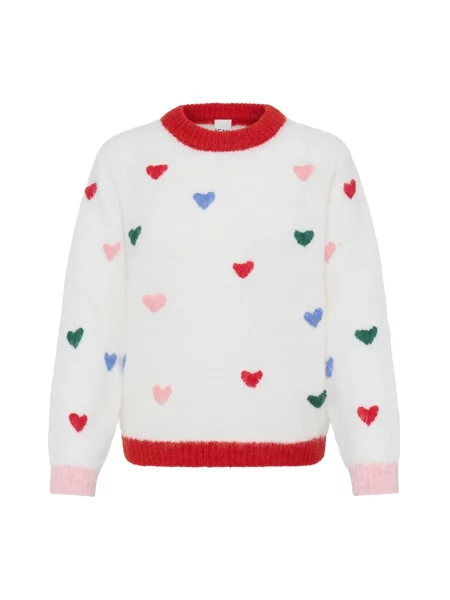 Sweter Ichi wełniany biały