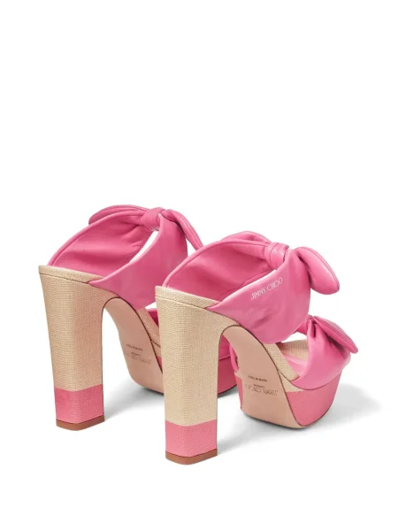 Papuci tip mules Jimmy Choo cu platformă roz