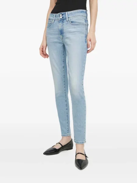 Карирани дънки straight leg Levi's® с шипове кафяво