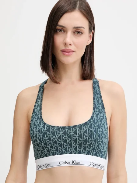 Calvin Klein Underwear podprsenka s bavlnou zelená