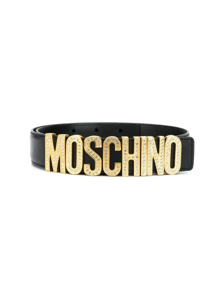 Pasek Moschino z paskiem czarny