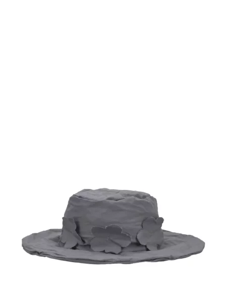 Kapa Scha s cvjetnim printom s aplikacijama siva