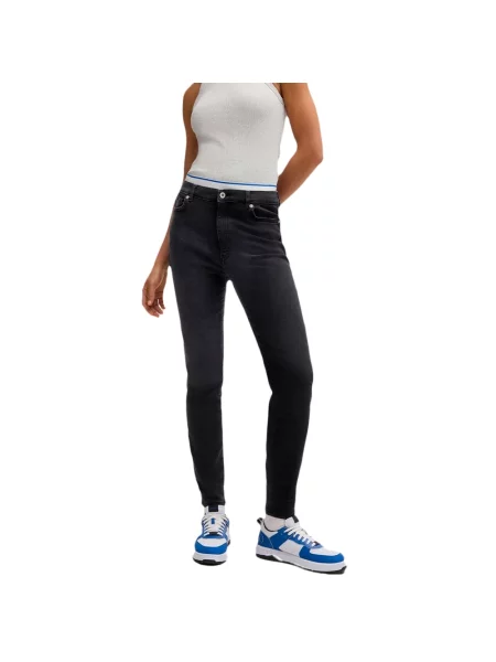 Hugo Jeansy Kobieta Denim Dżinsy Skinny Stretch czarny