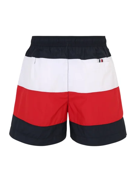 Pánske plavecké šortky Tommy Hilfiger Medium Drawstring Bold Flag desert sky biela