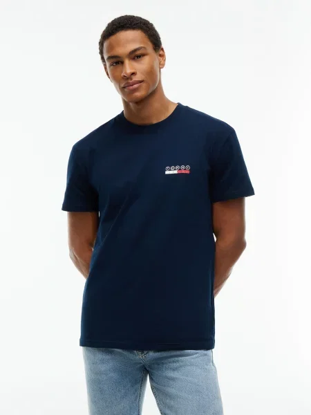 Tommy Jeans Tričko DNA námornícka modrá / červená biela