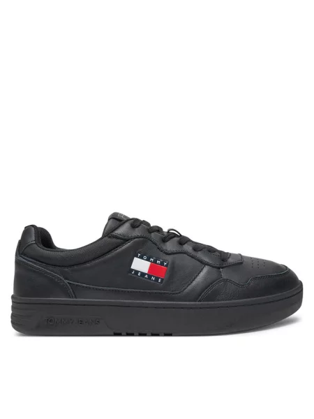 Tommy Jeans sneakersy skórzane TJM CUPSOLE LEATHER ESS czarny