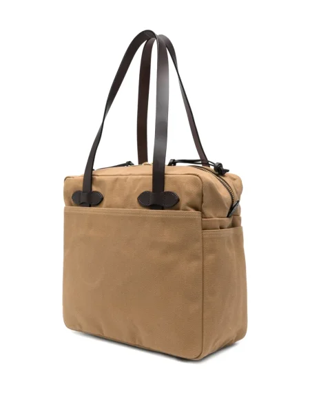 Geantă Filson din țesătură twill maro
