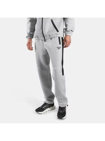 Reebok spodnie Dreamblend Spacer o prostych nogawkach male Athletic Grey Marl/Black Size: XS czarne