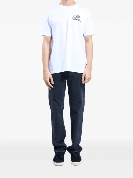 Tricou Just Cavalli cu broderie alb