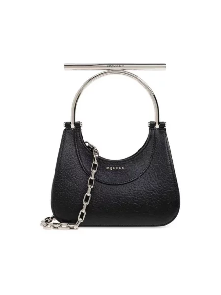 Torebka Alexander Mcqueen skórzana czarna