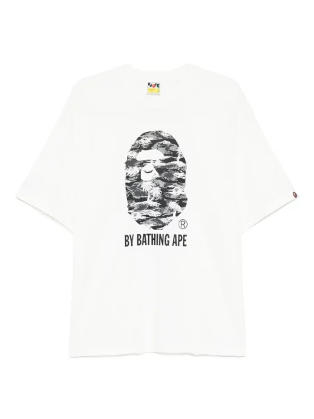 Tricou A Bathing Ape® cu imagine alb