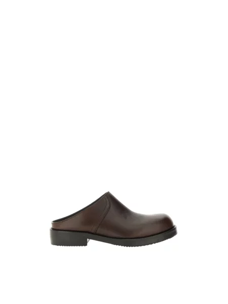 Chodaki Dries Van Noten skórzane brązowe