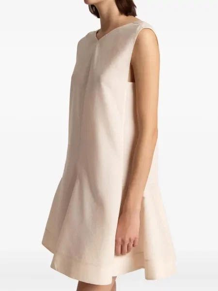Rochie mini Khaite fără mâneci cu decolteu în V de costum