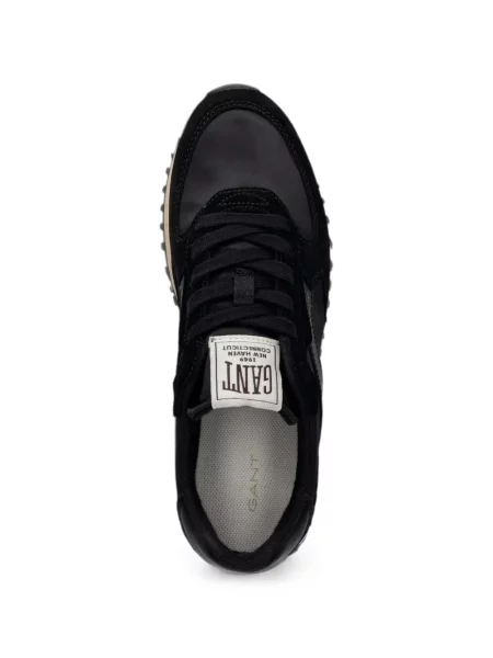 Sneakers Gant με κορδόνια σουέντ μαύρο