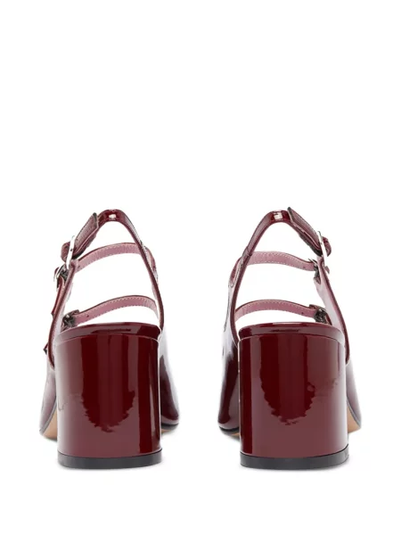 Pantofi cu toc Carel Paris din piele de lac slingback roșu
