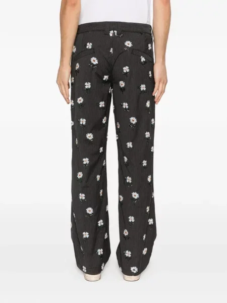 Květinové kalhoty Honor The Gift šedé