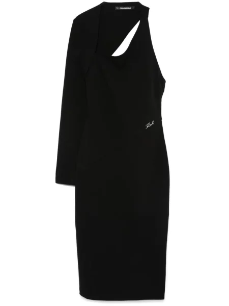 Rochie midi Karl Lagerfeld din jerseu până la genunchi de costum negru