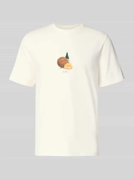 T-shirt z detalem z logo Les Deux biała
