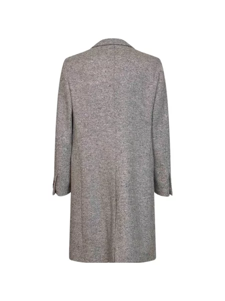 Palton Lardini cu model herringbone gri