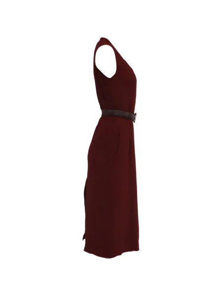 Cu centură rochie Victoria Beckham fără mâneci roșu