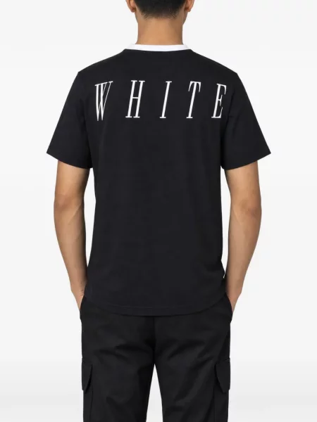 Scurt tricou Off-white cu imagine alb