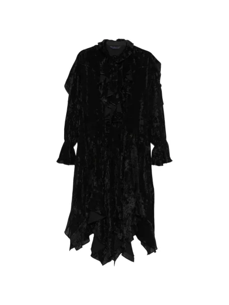 Rochie midi Juun.j de catifea negru