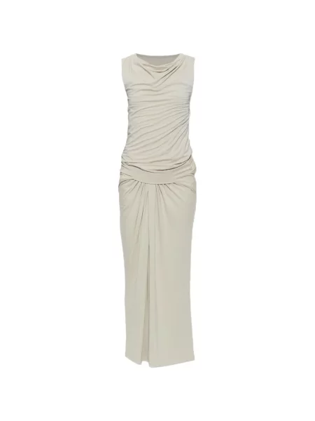 Rochie maxi Entire Studios fără mâneci drapată gri