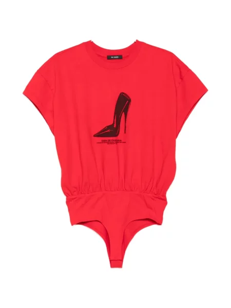 Tricou grafic Willy Chavarria cu imagine roșu